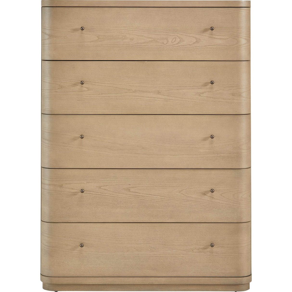 Penny Five Drawer White Ash Chest in Buff Cream