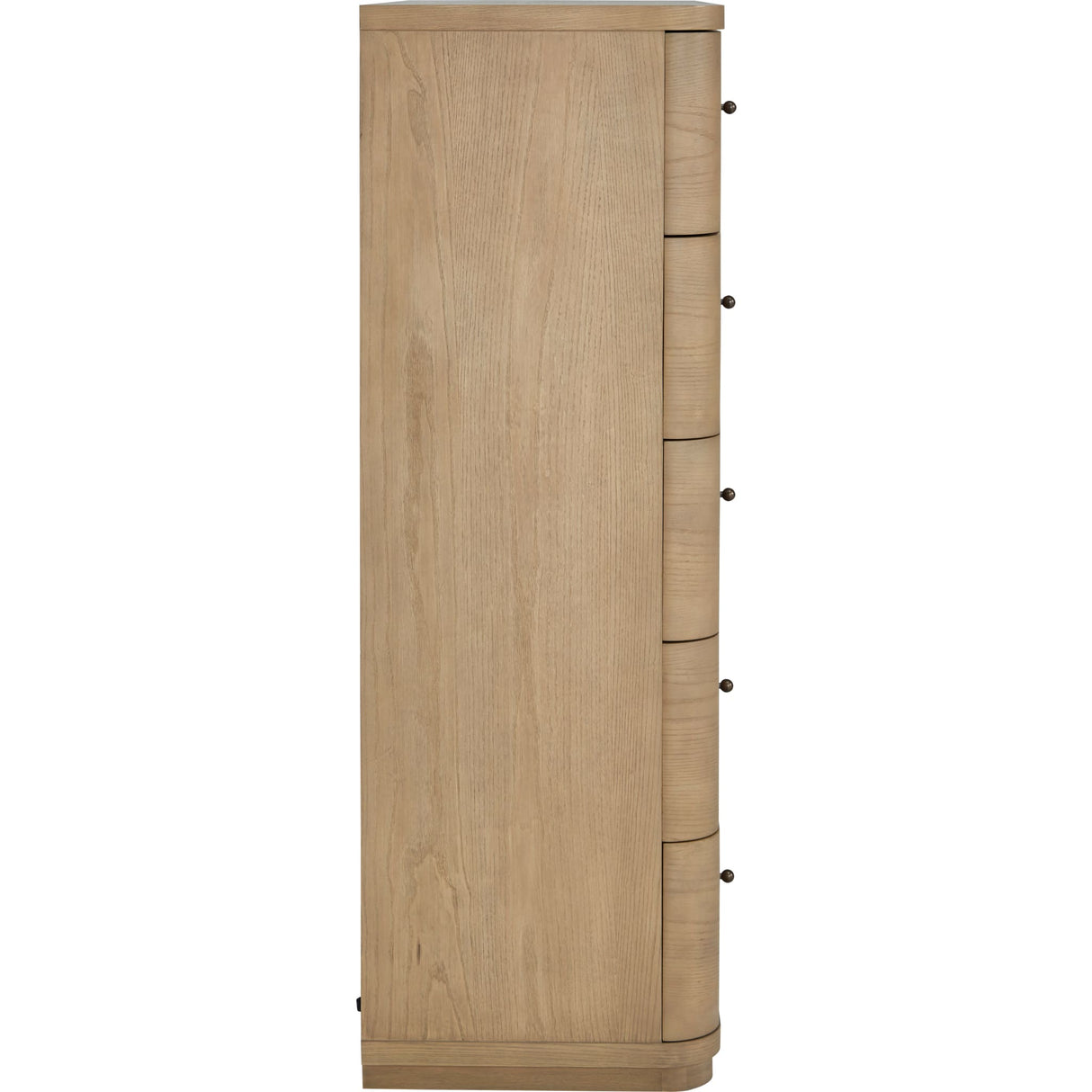Penny Five Drawer White Ash Chest in Buff Cream