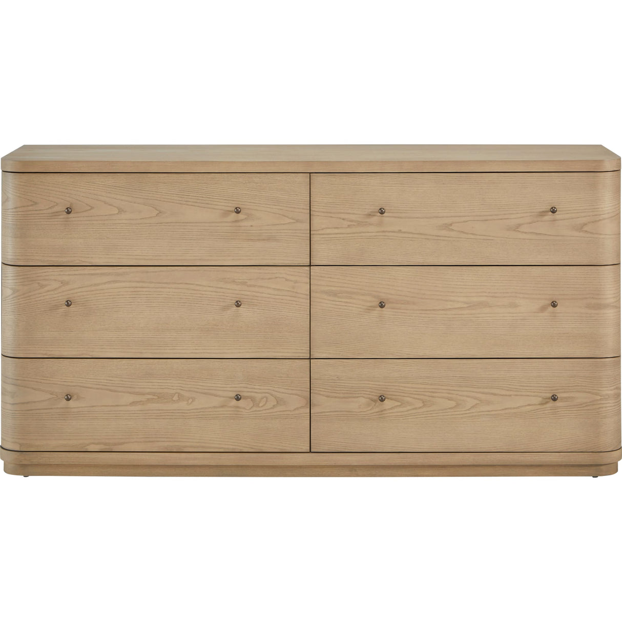 Penny Six Drawer White Ash Dresser in Buff Cream