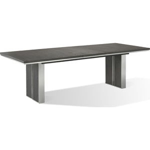 Plata Extension Dining Table in Thunder Grey