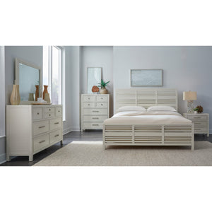 Retreat Slatted Platform Bed in Snowfall