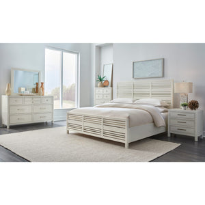 Retreat Slatted Platform Bed in Snowfall