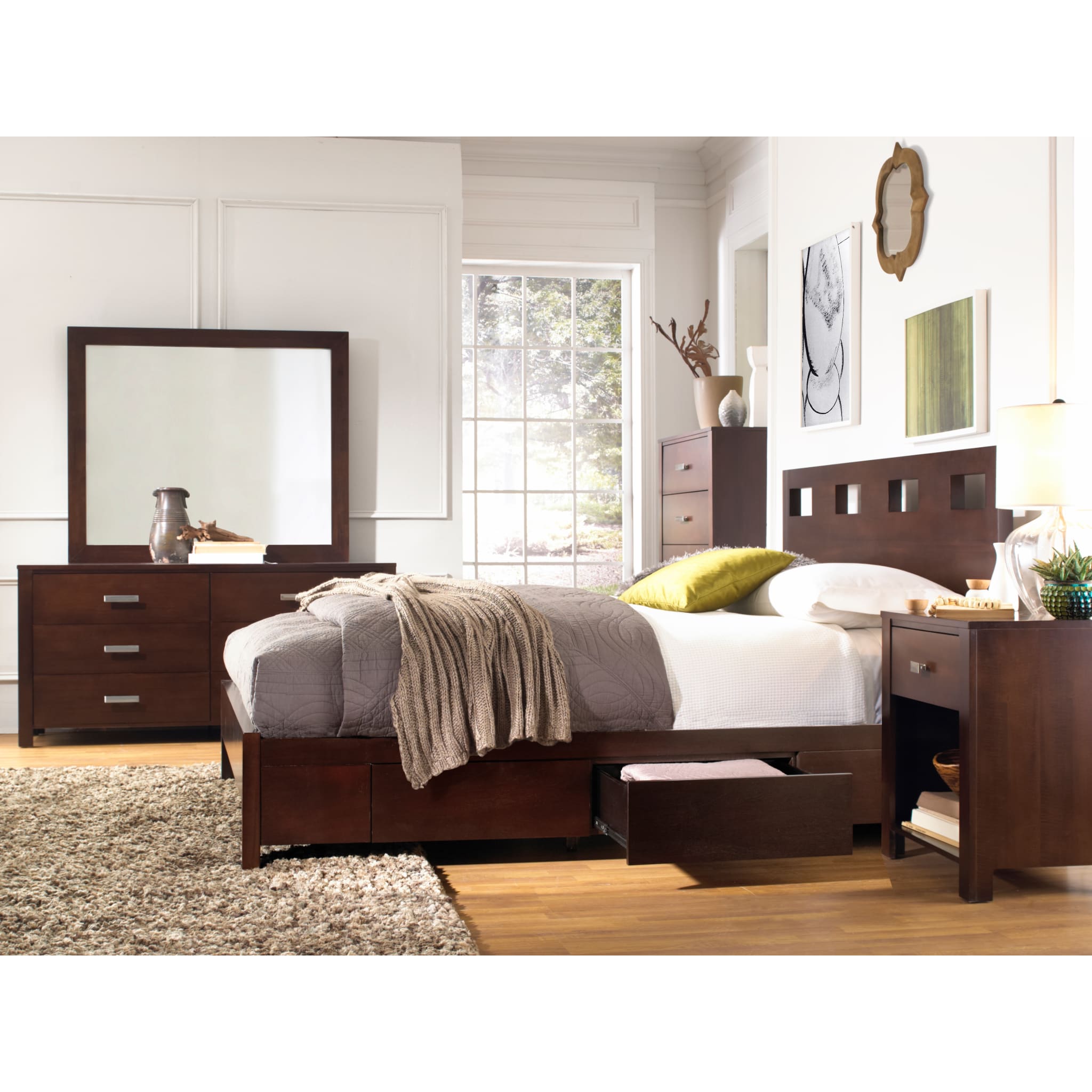 Riva Five Drawer Chest in Chocolate Brown (2024)