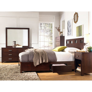 Riva Five Drawer Chest in Chocolate Brown (2024)