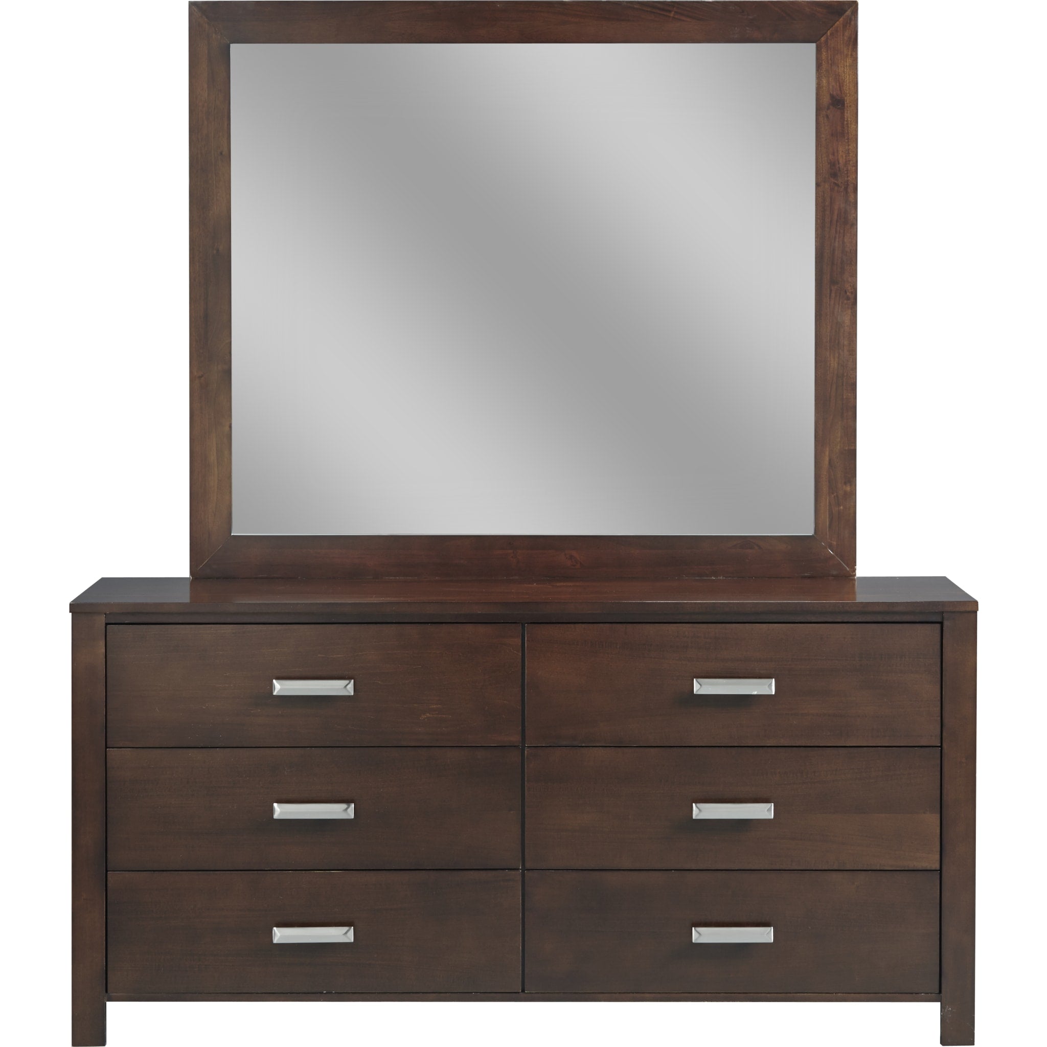 Riva Six Drawer Dresser in Chocolate Brown (2024)