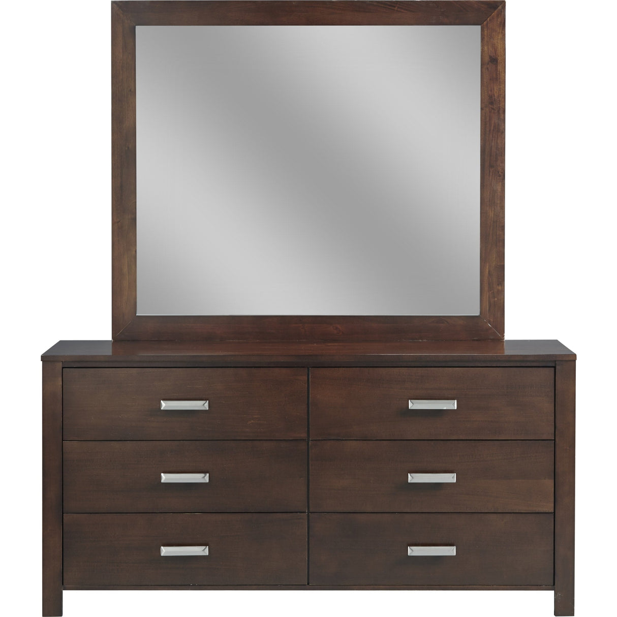 Riva Six Drawer Dresser in Chocolate Brown (2024)