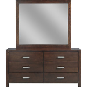 Riva Six Drawer Dresser in Chocolate Brown (2024)