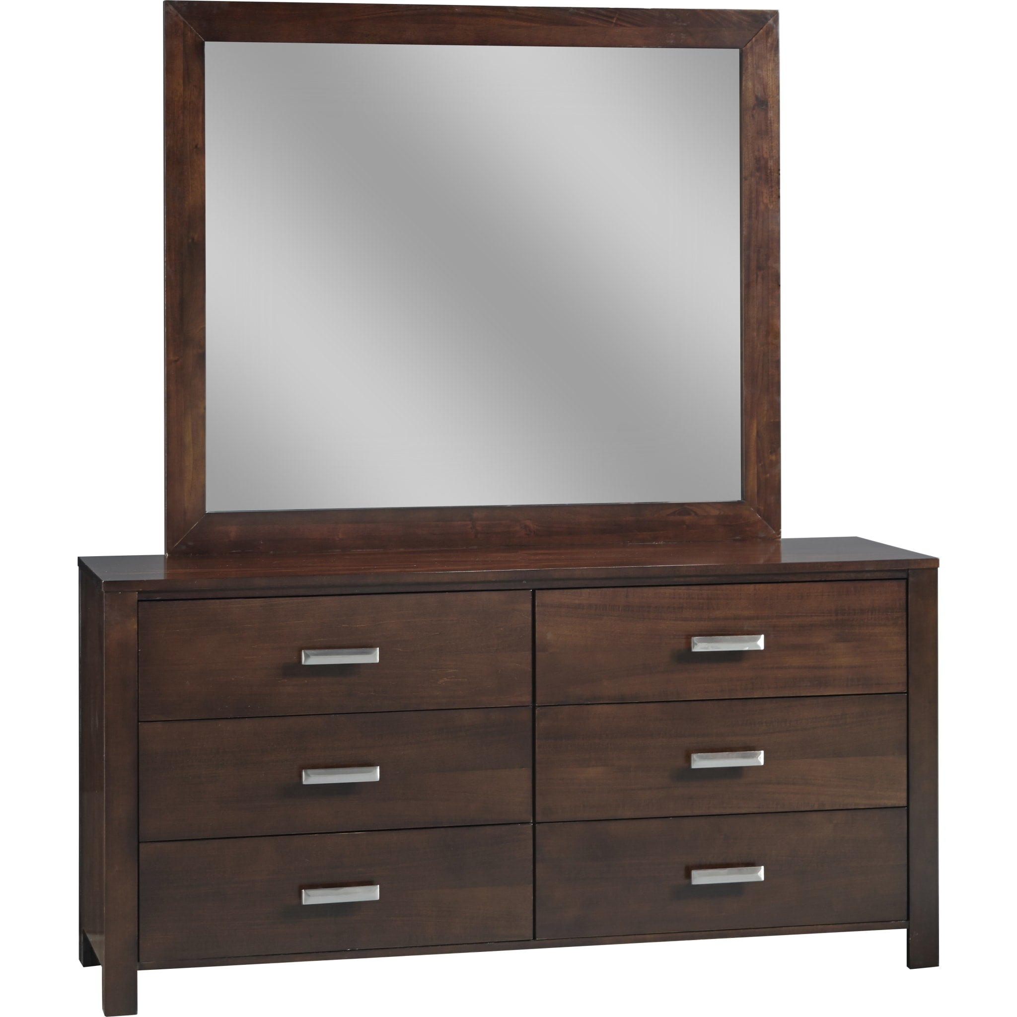 Riva Six Drawer Dresser in Chocolate Brown (2024)
