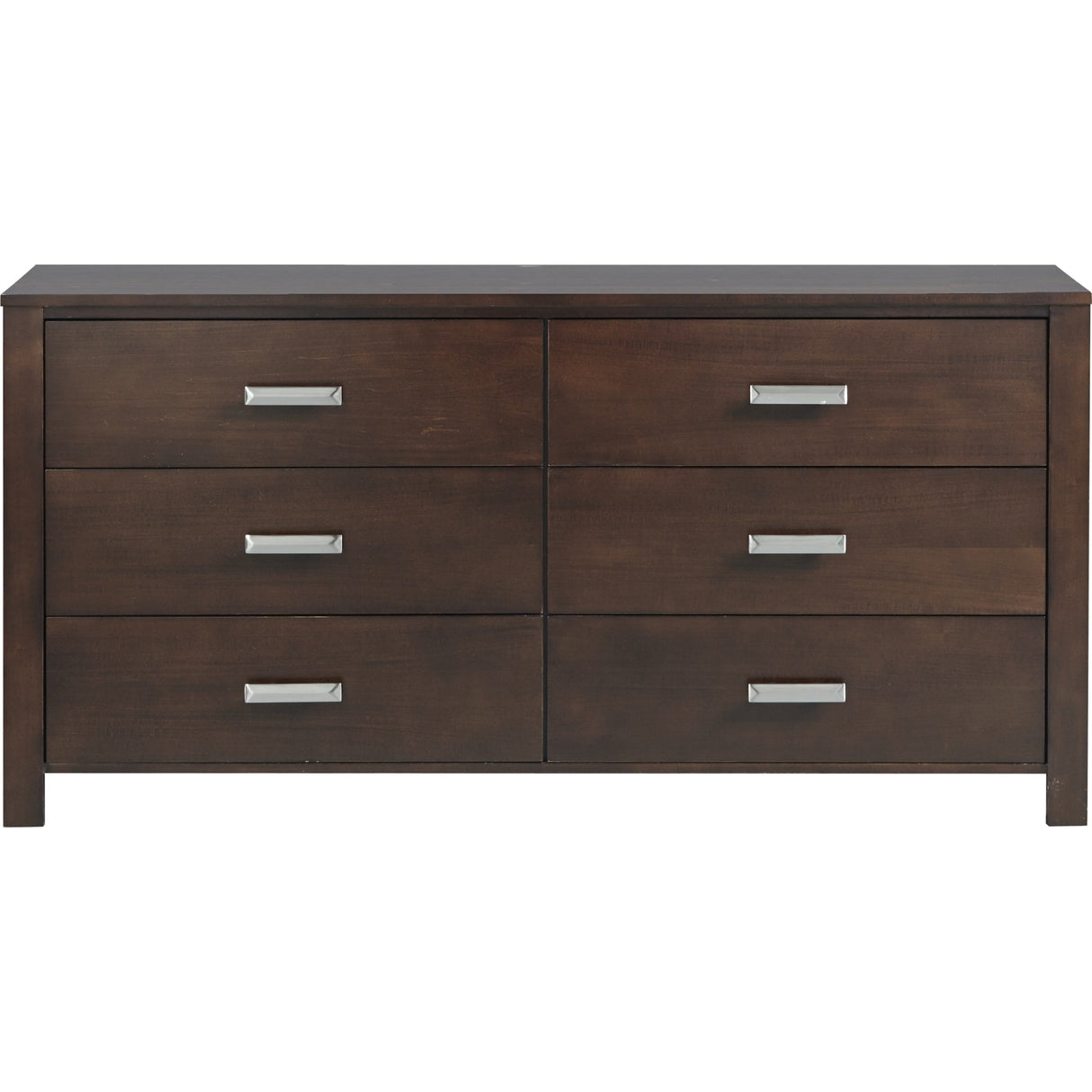 Riva Six Drawer Dresser in Chocolate Brown (2024)