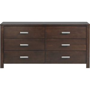 Riva Six Drawer Dresser in Chocolate Brown (2024)