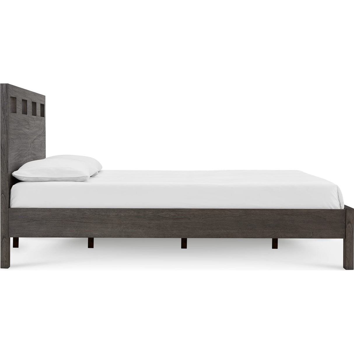 Riva Wood Bed in Sharkskin