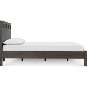 Riva Wood Bed in Sharkskin