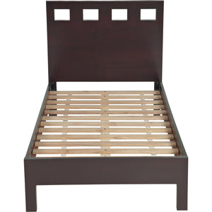 Riva Wood Platform Bed in Espresso