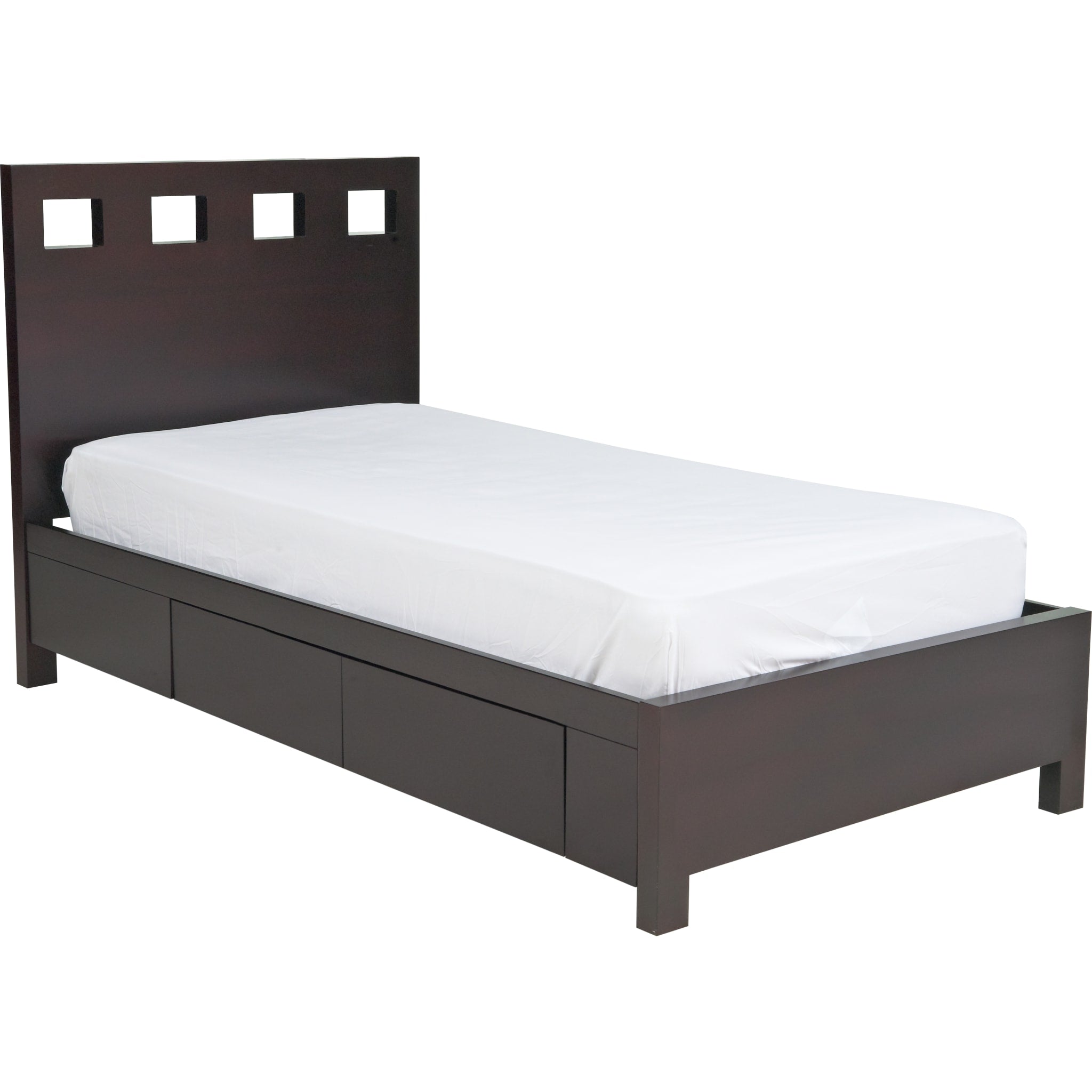 Riva Wood Storage Bed in Espresso