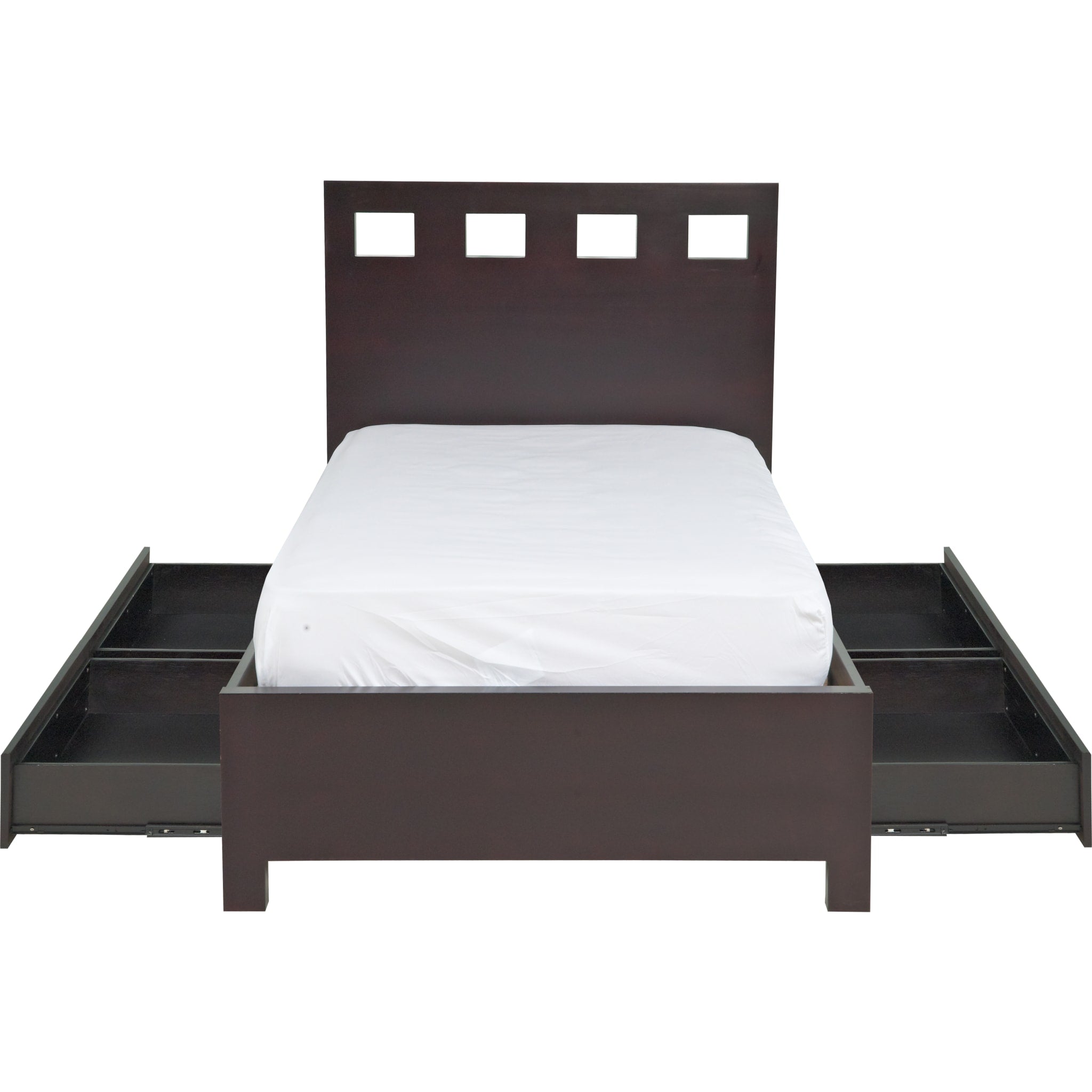 Riva Wood Storage Bed in Espresso