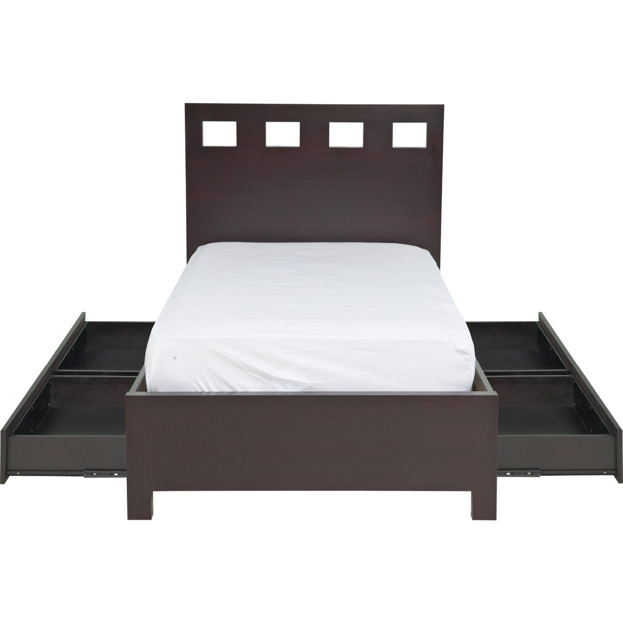 Riva Wood Storage Bed in Espresso