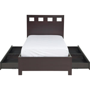 Riva Wood Storage Bed in Espresso