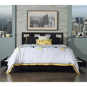 Riva Wood Storage Bed in Espresso