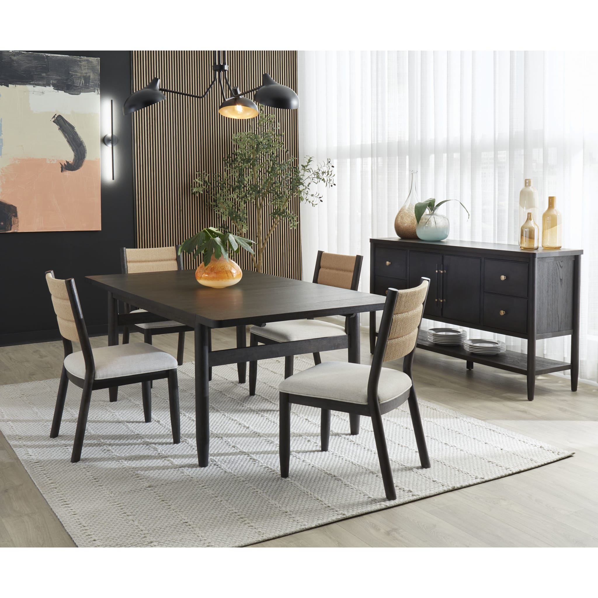 Rockport Double Extension Dining Table in Yin