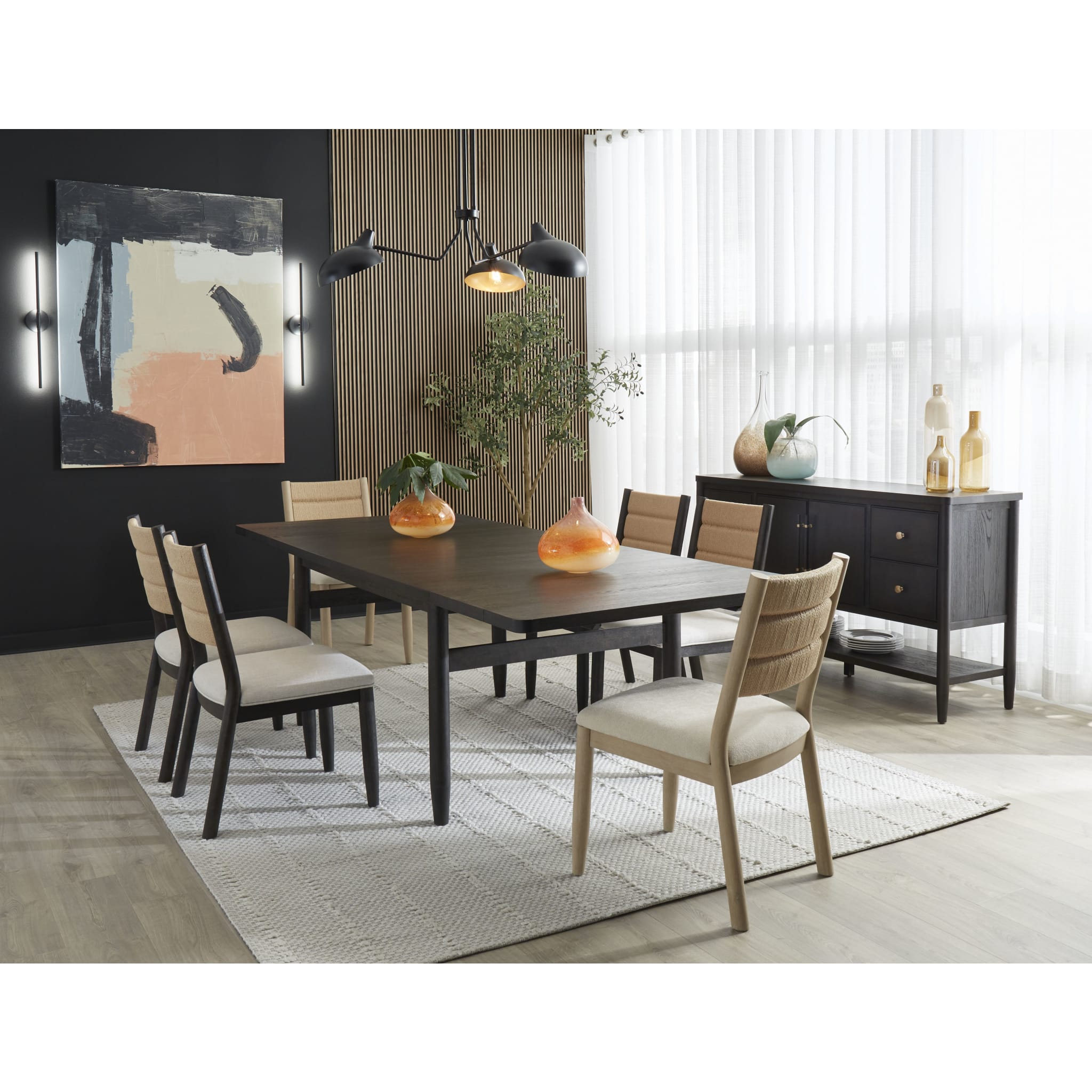 Rockport Double Extension Dining Table in Yin