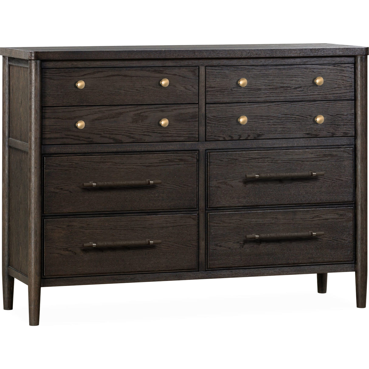 Rockport Eight Drawer Oak Wood Dresser in Yin