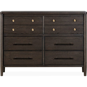 Rockport Eight Drawer Oak Wood Dresser in Yin