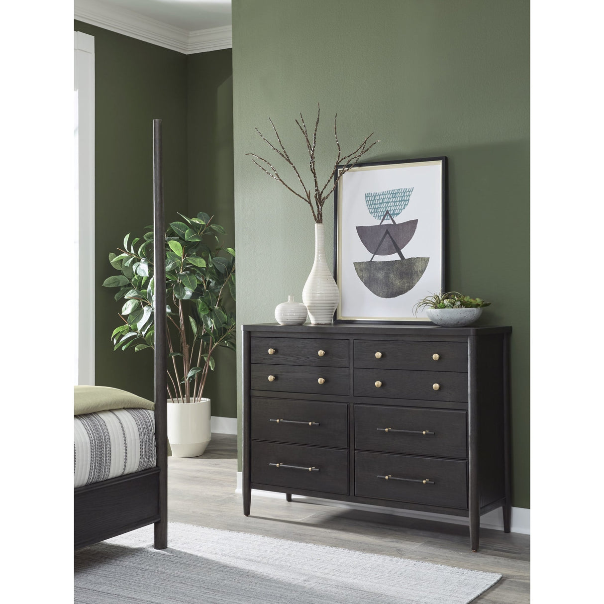 Rockport Eight Drawer Oak Wood Dresser in Yin