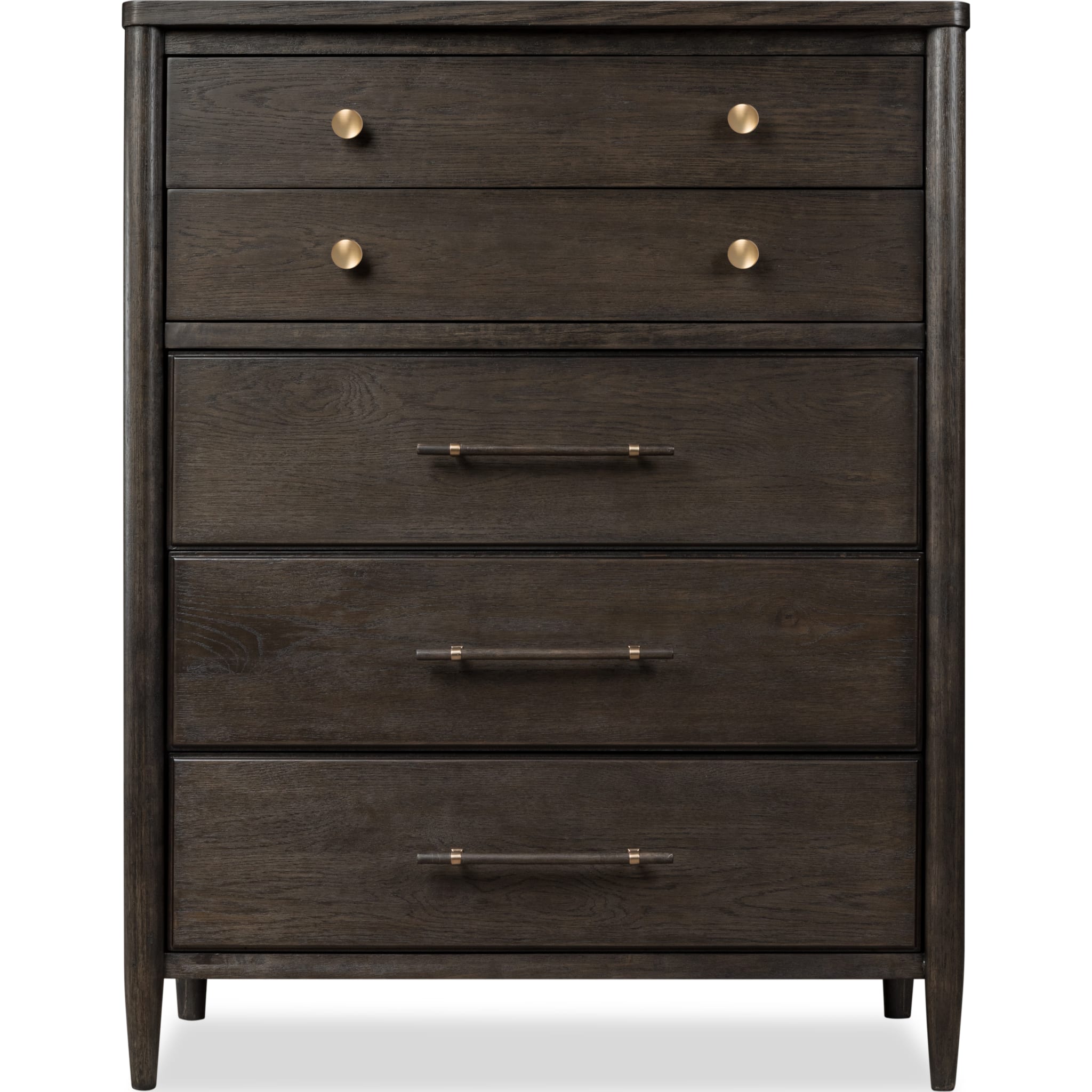 Rockport Five Drawer Oak Wood Chest in Yin