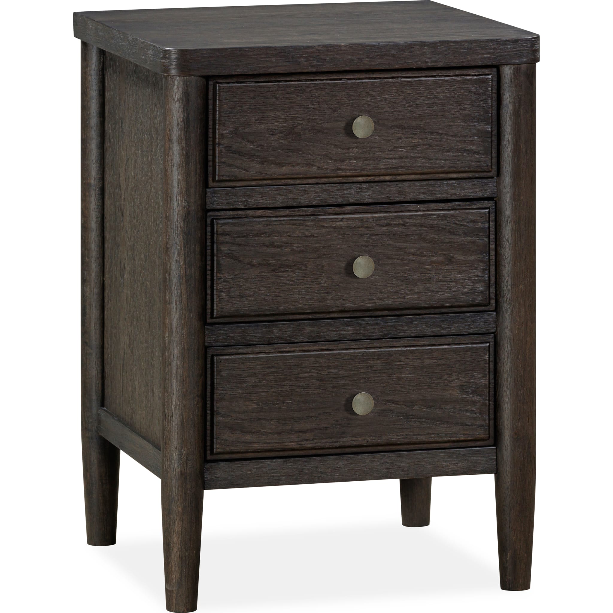 Rockport Three Drawer Small Nightstand in Yin