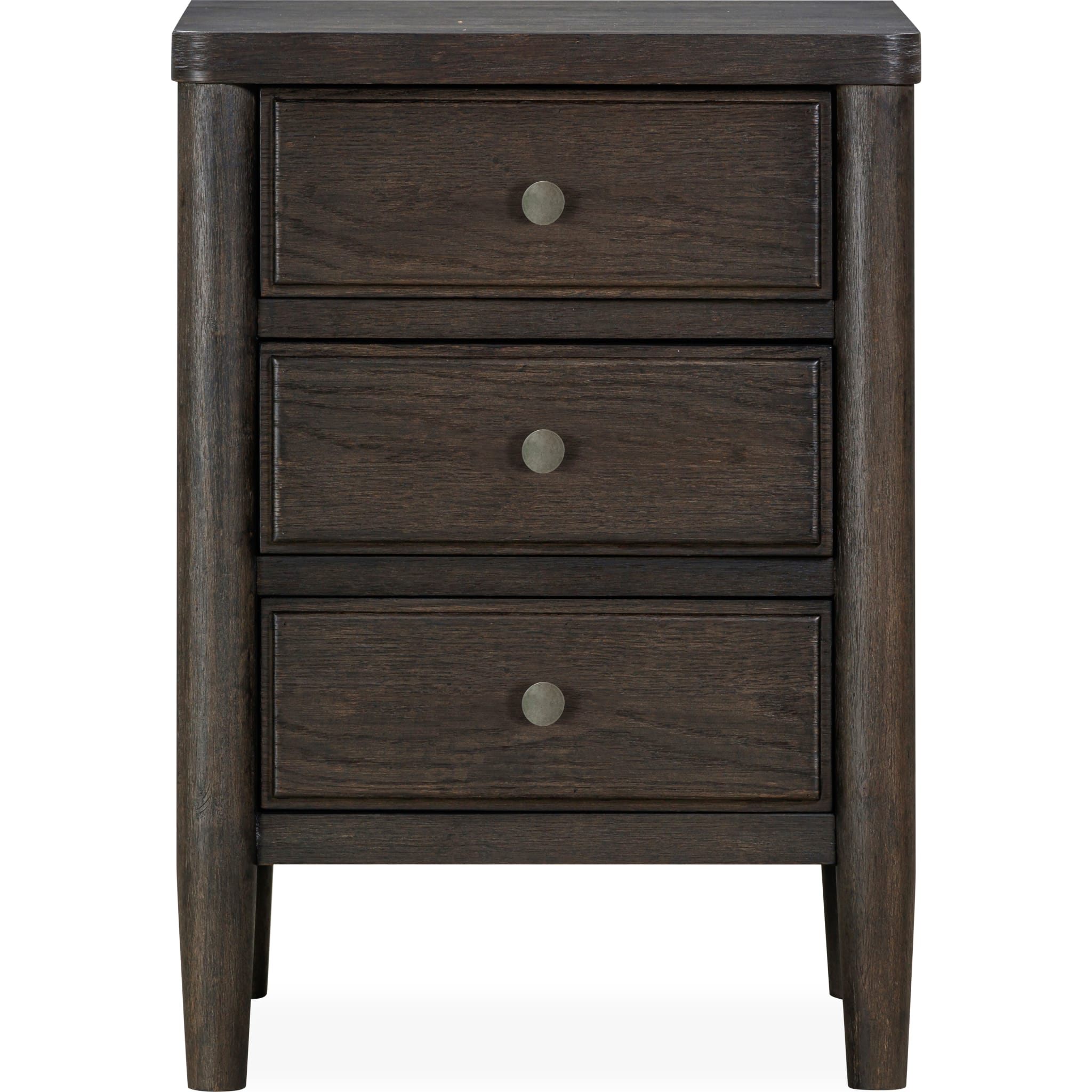 Rockport Three Drawer Small Nightstand in Yin