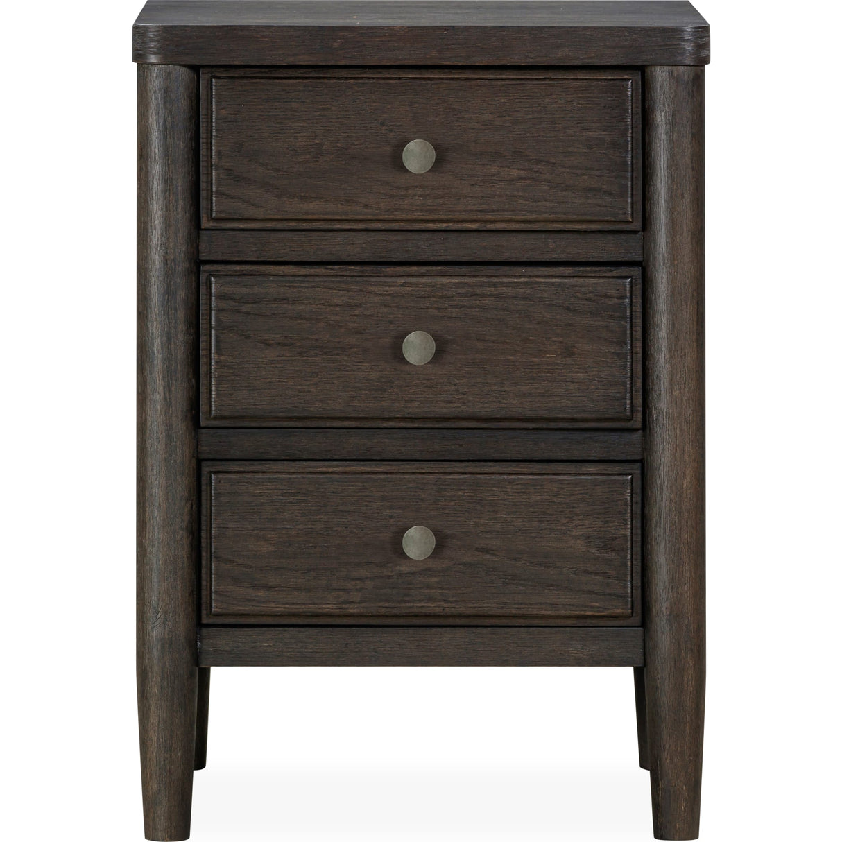 Rockport Three Drawer Small Nightstand in Yin
