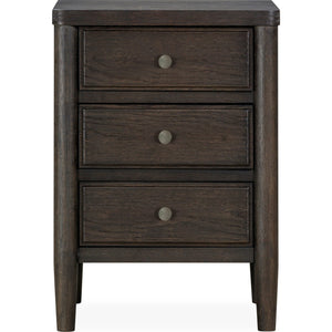 Rockport Three Drawer Small Nightstand in Yin