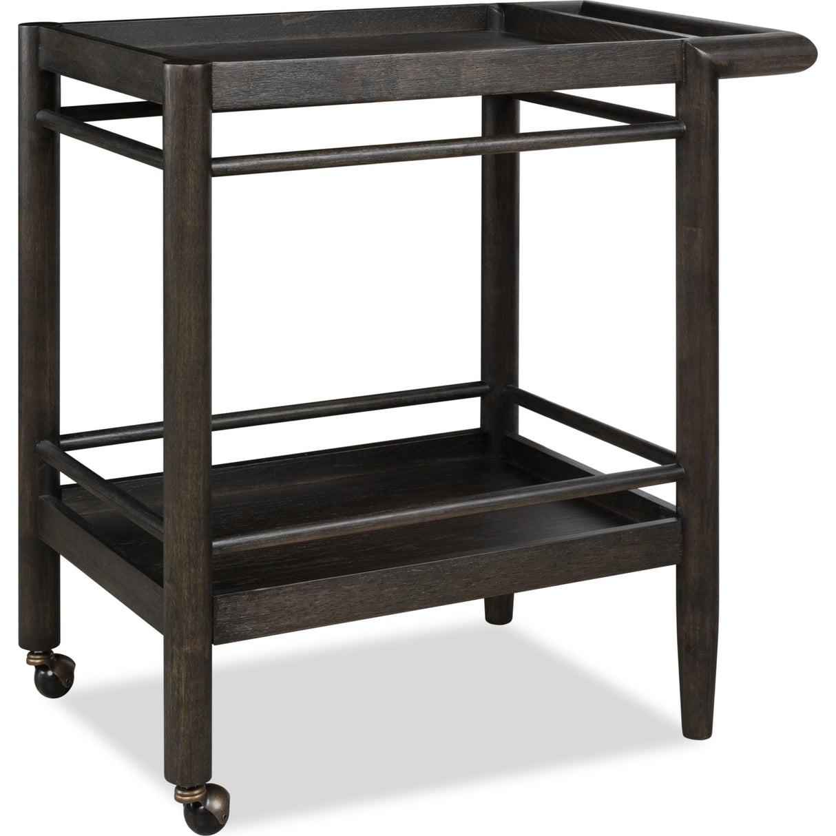 Rockport Two Shelf Rolling Bar Cart in Yin