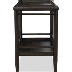Rockport Two Shelf Rolling Bar Cart in Yin