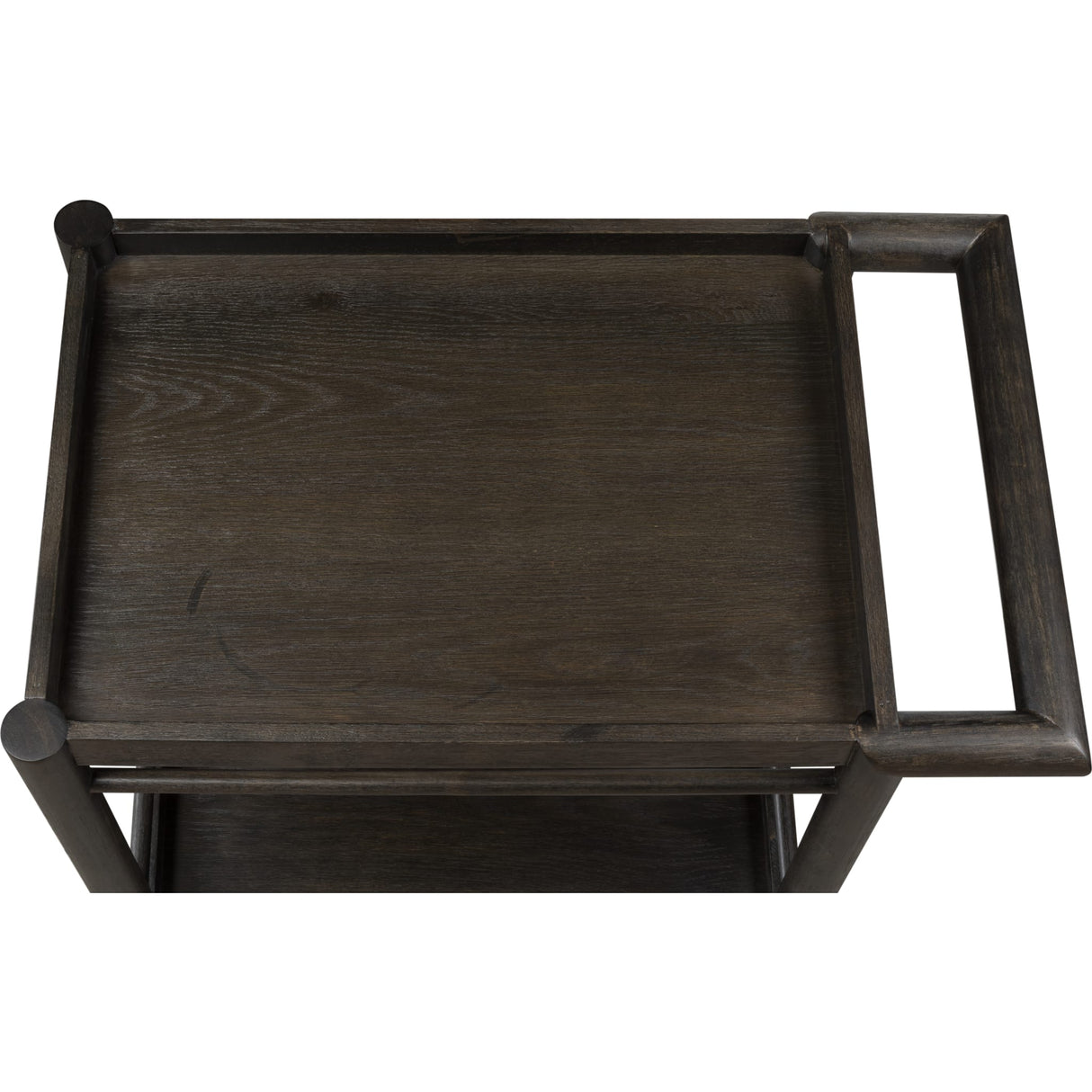 Rockport Two Shelf Rolling Bar Cart in Yin