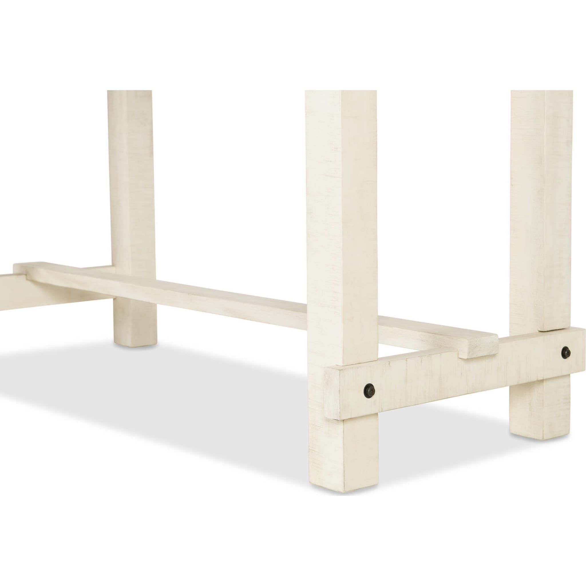 Rutherford Rectangular Wooden Counter Table in Drift and Antique White