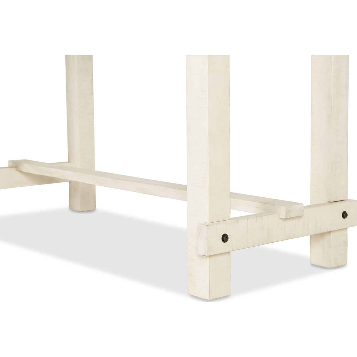 Rutherford Rectangular Wooden Counter Table in Drift and Antique White