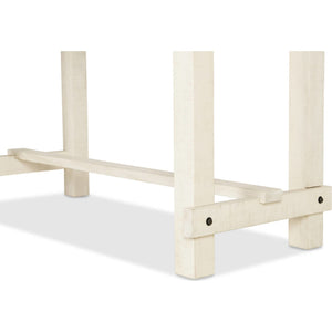 Rutherford Rectangular Wooden Counter Table in Drift and Antique White