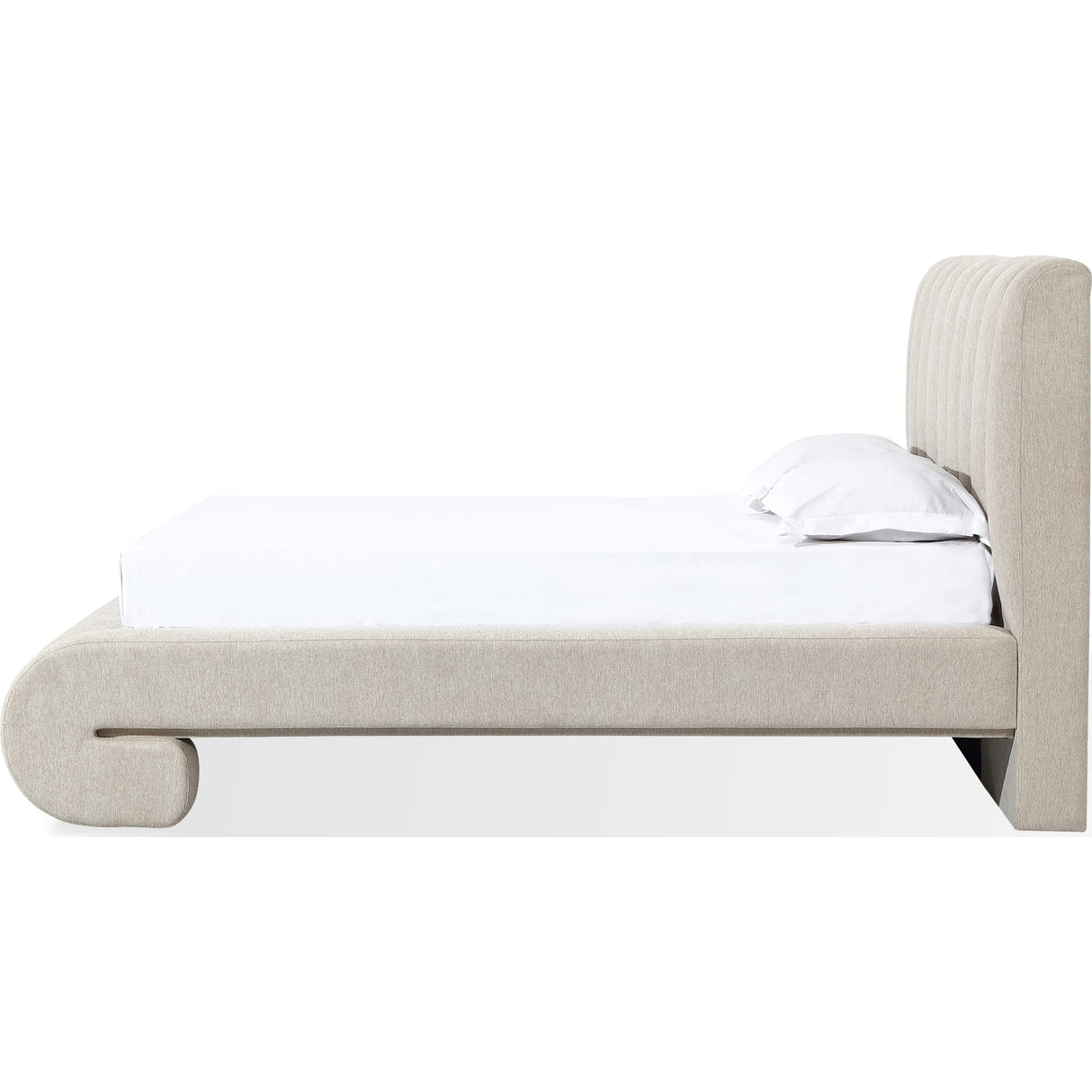 Savage Maximalist Upholstered Bed in Sandy Chenille