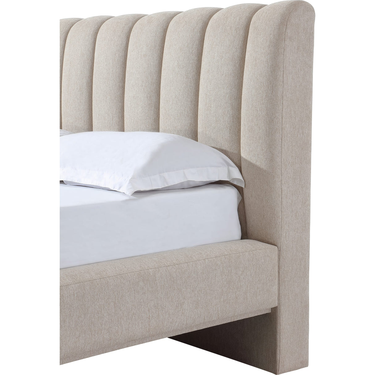 Savage Maximalist Upholstered Bed in Sandy Chenille