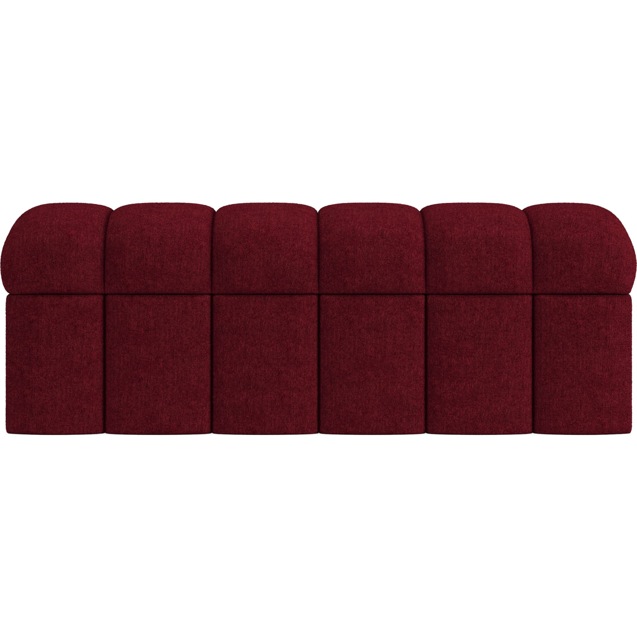 Savage Upholstered Storage Bench in Ruby Chenille
