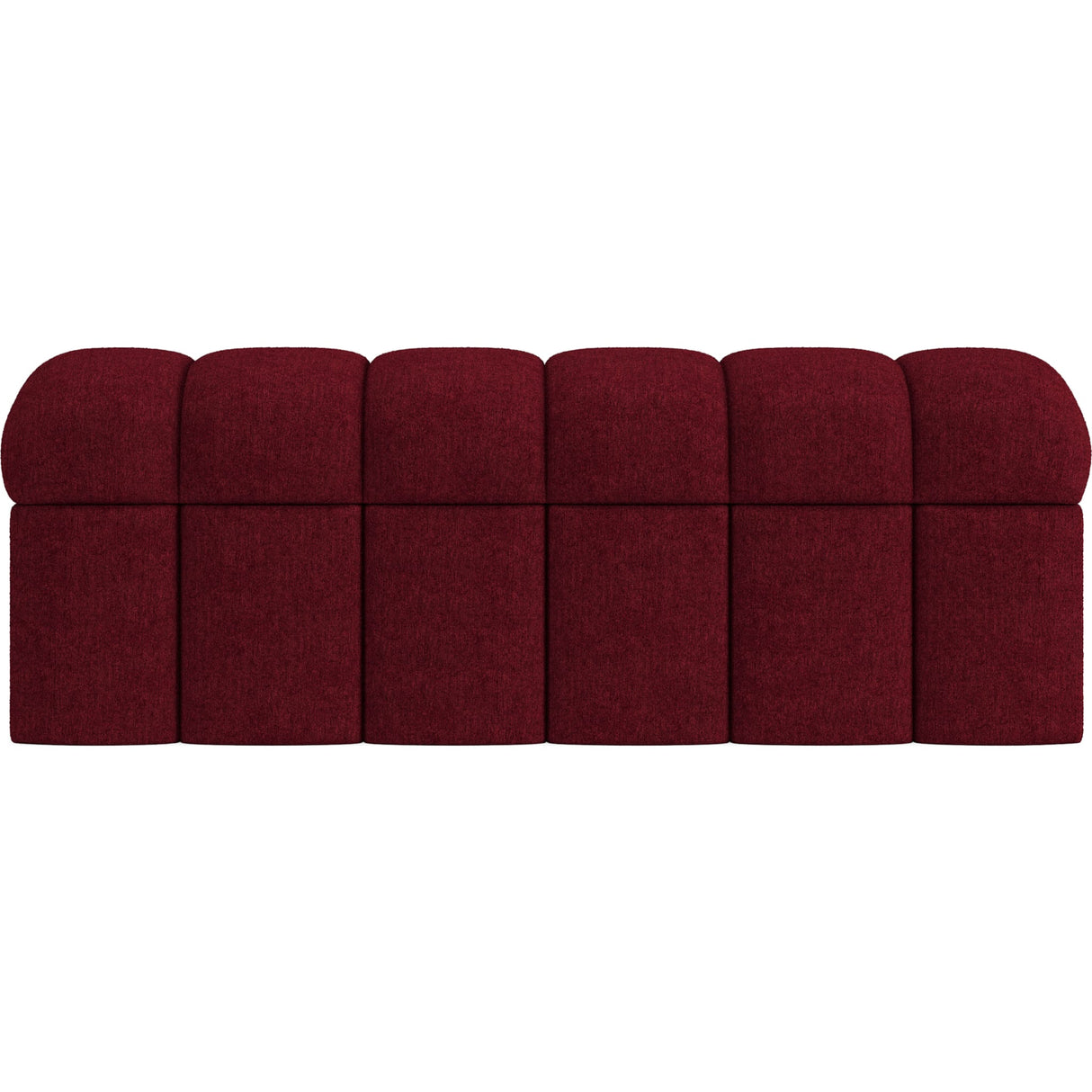 Savage Upholstered Storage Bench in Ruby Chenille