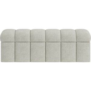 Savage Upholstered Storage Bench in Sandy Chenille