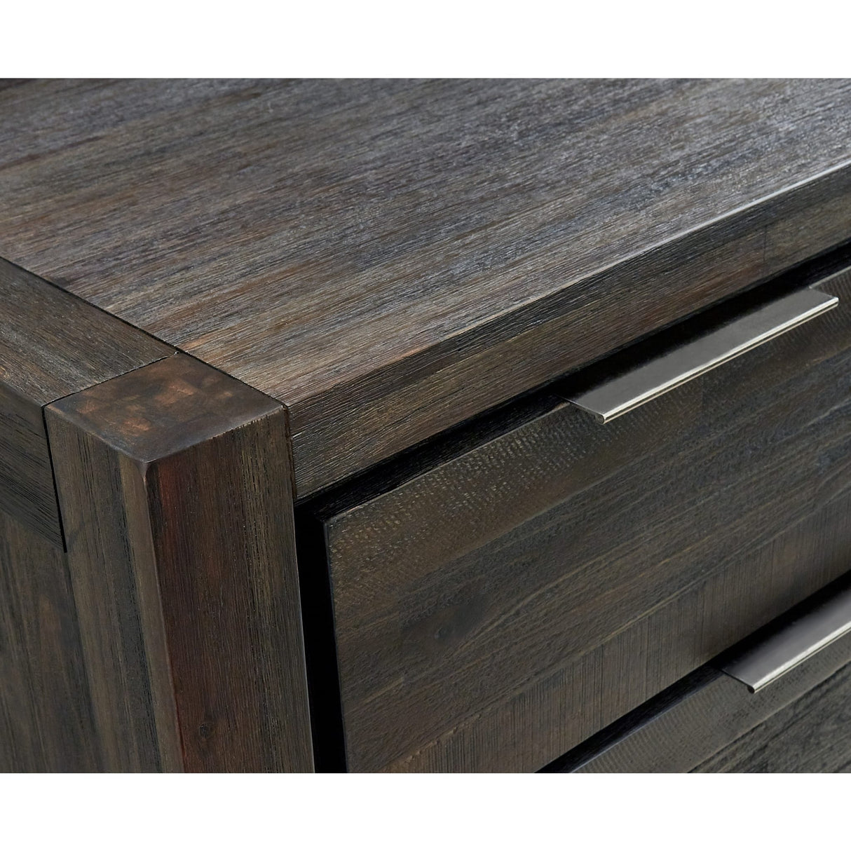 Savanna Three Drawer Solid Wood Nightstand in Coffee Bean