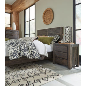 Savanna Three Drawer Solid Wood Nightstand in Coffee Bean