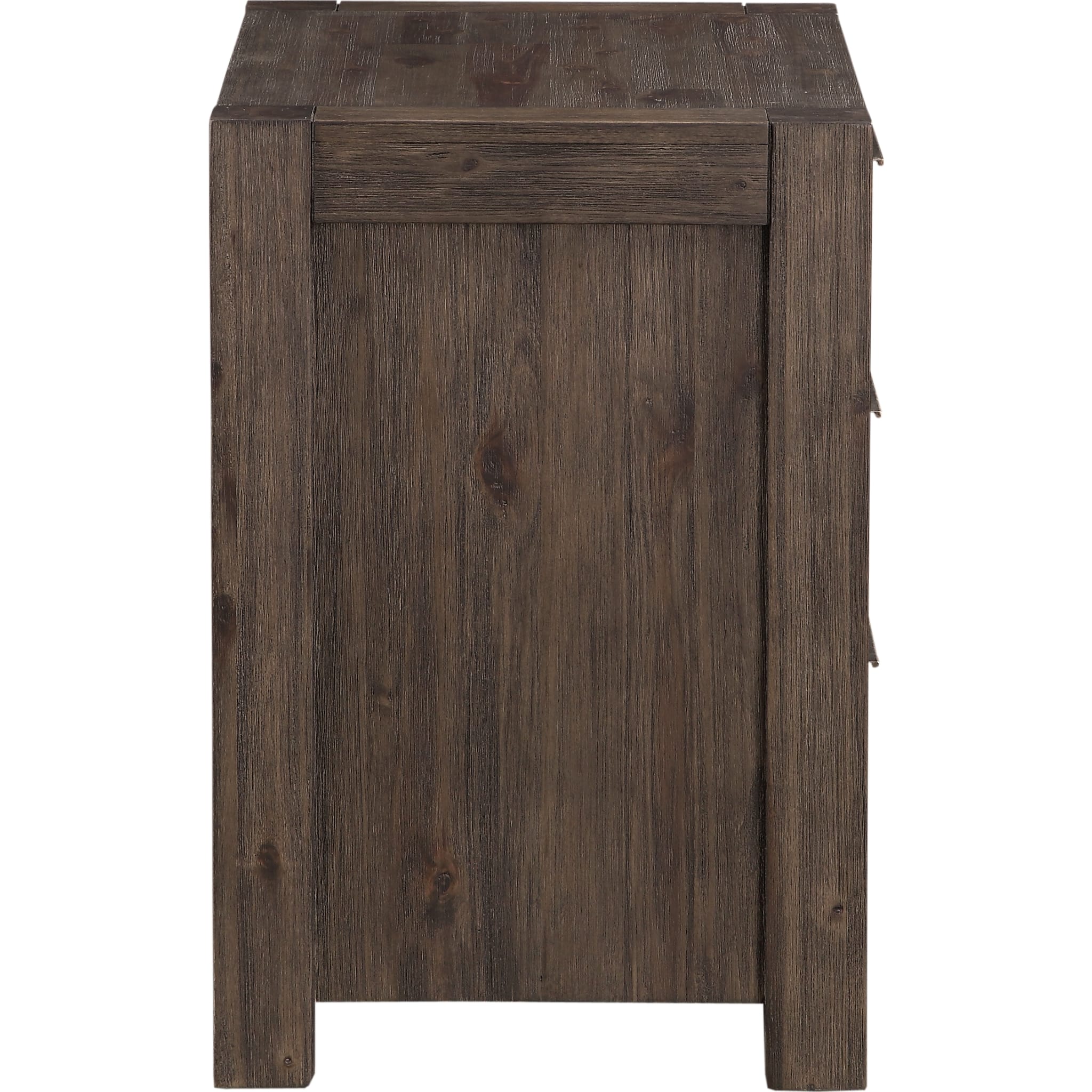 Savanna Three Drawer Solid Wood Nightstand in Coffee Bean
