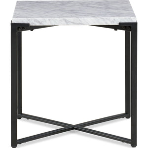 Saxon End Table in Matte Black