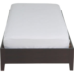 Simple Wood Storage Bed in Espresso