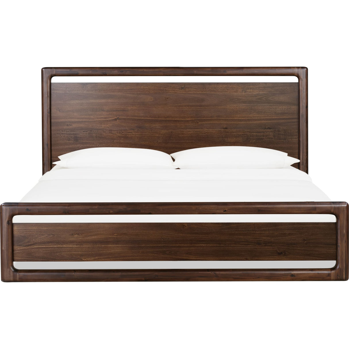 Sol Acacia Wood Platform Bed in Brown Spice