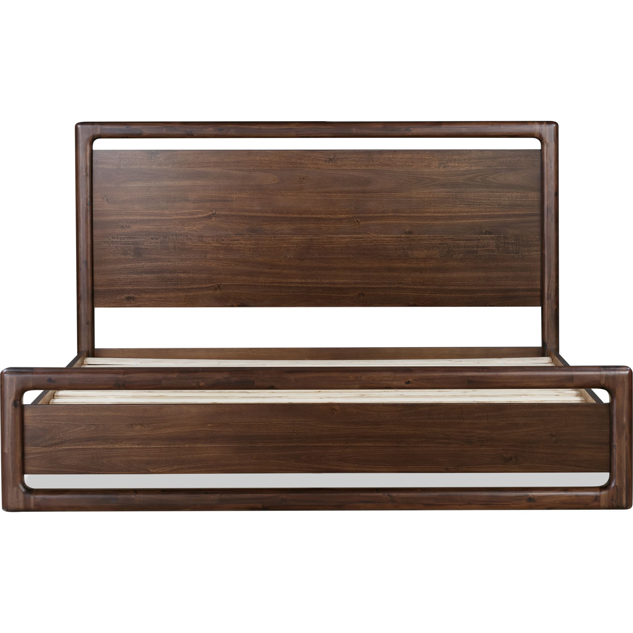 Sol Acacia Wood Platform Bed in Brown Spice